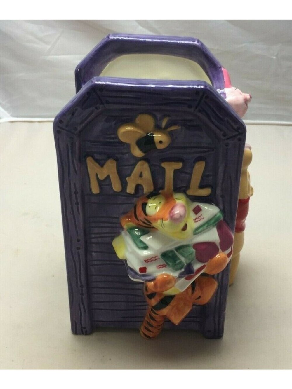 FTD Winnie The Pooh Piglet Tigger Ceramic Mailbox Planter Bud Vase Pen Holder